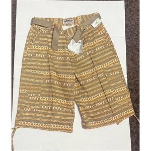 Henry & William Mens Khaki Orange Cargo Shorts Mens Size 36‎ New With Tags